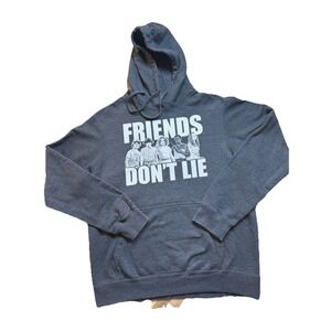 Netflix Official Merch Stranger Things "Friends Don't Lie" Gray Unisex M‎ Hoodie